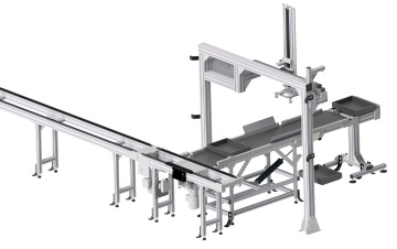 Dopravníkový systém pro transport plastových KLT beden